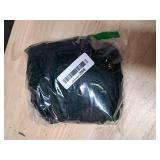 ROSE GAL Rosegal Womens Plus Size Wide Ribbed Keyhole Cutout Chains Embellish Draped Ruched Surplice Wrap Long Sleeve Blouson Top(Black/2X)