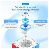 GAN 356 ME, Speed Cube 3x3 Magnetic Puzzle Toy with 48 Magnets GES Pro+ Customized 12 Tension Settings, Ideal for Children Kids Adults, GAN 356 M Upgraded Version, Frosted Version