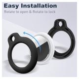 MOLOSLEEVE 1|2|4 Pack Case for AirTag 2nd Gen (2026) & 1st Gen, Shockproof Holder with Keychain, Anti-Scratch Protective Cover for Air Tags, GPS Tracker Accessories for Keys, Luggage, Bags, Black