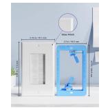 VCE Brush Wall Plate with Low Voltage Box, Decorator Wall Cover with Low Voltage Mounting Bracket for Wall-Mount TV, 2-Pack