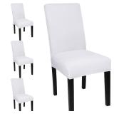 JQinHome 4 Pcs Dining Chair Slipcover, High Stretch Removable Washable Chair Seat Protector Cover for Home Party Hotel Wedding Ceremony