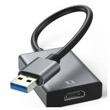 KLOMIER USB to HDMI Adapter - 3.0/2.0 Multi-Monitor Cable,Compatible with Windows 7/8/10/11 and MacOS for Multiple Monitors