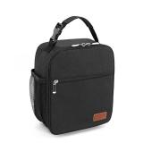 Femuar Lunch bag for Men Women Adults Small for Office Work Picnic - Reusable Portable Lunchbag, Black