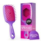 FHI Heat UNbrush Detangling Brush for Pain-Free Brushing on All Wet or Dry Hair Types â Durable DuoFlex Anti-Static Bristles, Lightweight Handle, Vented Hair Brush