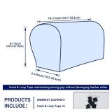 SUBRTEX Stretch Couch Arm Covers Set of 2, Checkered Sofa Arm Slipcovers, Anti-Slip Armrest Covers for Recliner and Armchairs, Pet Proof, High Stretchy, Hook & Loop Tape, Ivory