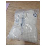 SUBRTEX Stretch Couch Arm Covers Set of 2, Checkered Sofa Arm Slipcovers, Anti-Slip Armrest Covers for Recliner and Armchairs, Pet Proof, High Stretchy, Hook & Loop Tape, Ivory