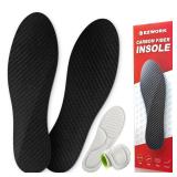 Carbon Fiber Insoles, Carbon Fiber Foot Plate 1 Pair Rigid Shoe Insert Support Turf Toe, Foot Fractures, Morton Extension, Hallux Rigidus and Limitus - Alternative to Post Op Shoe