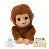 Little Live Pets My Baby Monkey Mango, 50+ Sounds and Reactions, Plush Interactive Monkey Toy Set with Accessories, Interactive Pets for Kids Ages 4+