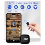 TikTok Scrolling Ring, TIK Tok Bluetooth Remote Control, Kindle APP Page Turner with Carrying Case, Camera Photo Clicker for iPhone, iPad, iOS, Android