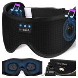LC-dolida Sleep Mask with Bluetooth Headphones,Sleep Headphones Bluetooth Sleep Mask 3D Sleeping Headphones for Side Sleepers Best Gift and Travel Essential (Elegant Black)