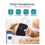 LC-dolida Sleep Mask with Bluetooth Headphones,Sleep Headphones Bluetooth Sleep Mask 3D Sleeping Headphones for Side Sleepers Best Gift and Travel Essential (Elegant Black)