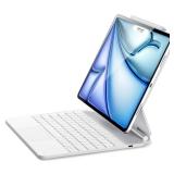 ESR iPad Air 13 Inch Case Keyboard (M3/M2, 2025/2024) & iPad Pro 12.9 inch (6th/5th/5th/3rd) Magic Keyboard, Easy-Set Floating Cantilever Stand, Precision Multi-Touch Trackpad, Rebound Series, White