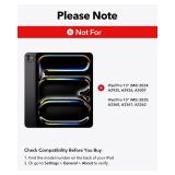 ESR iPad Air 13 Inch Case Keyboard (M3/M2, 2025/2024) & iPad Pro 12.9 inch (6th/5th/5th/3rd) Magic Keyboard, Easy-Set Floating Cantilever Stand, Precision Multi-Touch Trackpad, Rebound Series, White