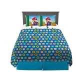 Super Mario Kids Bedding Soft Cozy Microfiber 4 Piece Full Size Sheet Set, (Officially Licensed Product) By Franco