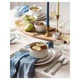 LE TAUCI French Onion Soup Bowls, 18 Ounce Soup Bowls With Handles for Chili, Beef Stew, French Onion Soup Crocks Oven Safe - 5 inch, Set of 4, Arctic White