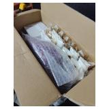 Liacere 175PCS Red Plastic Plates - Disposable Burgundy Red and Gold - 25guest Baroque Plastic Dinnerware include 50Plates, 25Pack Pre Rolled Napkins with Silverware 25Cups for Christmas