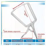 Yexiya 4 Pcs 18 Inch Locking C Clamp Original Lock Regular Tips Plain Adjustable Alloy Steel Locking C Clamp for Woodworking Carpentry Welding Electrical Equipment, Silver