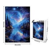 Great Jigsaw Puzzles for Adults 300 Pieces Dreamy Moon Night Wooden Challenging Puzzles Gift for Friends Family Home Decoration Kids Puzzle