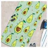 SUNUAN Avocado Beach Towel Oversized Microfiber Quick Dry Bath Towels Gift Thick Sand Free Beach Towels for Kids Adult Travel Pool Swimming Camping (52\"x33\")