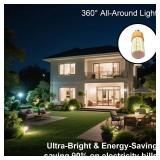 RIUVAO 40W LED Corn Light Bulb, 320W Equivalent 5000LM, 3000K Warm White, Waterproof & 90% Energy Saving, E26/e27 Base Corn Cob Light for Home, Garage, Fan (2-Pack)