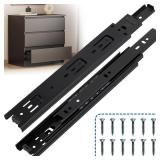 OURSHOM 12 Inch Drawer Slides 1 Pairs (2pcs) Heavy Duty Full Extension Ball Bearing, Side Mount Drawer Rails, 12\" Drawer Slide Glides for Dresser, Cabinet, Kitchen - Draw slides Sliders 100LB Capacit