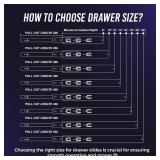 OURSHOM 12 Inch Drawer Slides 1 Pairs (2pcs) Heavy Duty Full Extension Ball Bearing, Side Mount Drawer Rails, 12\" Drawer Slide Glides for Dresser, Cabinet, Kitchen - Draw slides Sliders 100LB Capacit