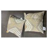 Metallic Geometric Decorative Throw Pillows Set of 2
