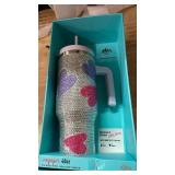 Hearts Crystal Studded Tumbler 40 oz