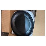 Homienly Wheat Straw Plates Set - 11 inch Reusable Large Dinner Plates Set of 8, Lightweight Unbreakable Salad Plates, Microwave and Dishwasher Safe Plates, Deep Plates for Dinner, Camping - Black