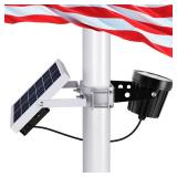 Hainee Solar Flag Pole Light, Flagpole Light Solar Powered Outdoor Bright LED 6000K Dusk to Dawn IP65 Waterproof with Bracket Clamp Fits 1.4-3â Pole Mount and Stakes for Ground Wall Mounting