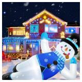 10FT Christmas Inflatables Snowman Outdoor Decorations, Blow Up Yard Decorations Inflatable Xmas Snowman with LED Lights for Lawn Garden Party Holiday Decor