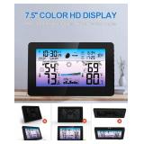 Weather Station Wireless Indoor Outdoor, Digital Thermometer for Home, Large Color HD Display with Remote Sensor, Weather Forecast, Atomic Clock, Moon Phase