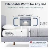 CanFord Bed Rails for Elderly Adults Safety Extended Side Assist Grab Bar Handrails for Seniors Adjustable Bed Cane with Motion Sensor Light Bed Guard Handle Bedside Railing, Fit King Queen Full Twin
