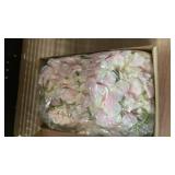 MECCANIXITY Silk Artificial Hydrangea Flowers, White Pink Artificial Flowers Heads with Stems, Full Hydrangea Flowers for Wedding Centerpieces, Party Decoration 30Set