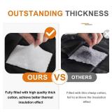 RYB HOME Thermal Insulated Door Curtain Winter Cold Insulation Curtain Durable Oxford Cloth Side Opening Windproof Soundproof Weatherproof Draft Block Divider, W 42 x L 82 inches, Black, 1 Pc