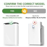 Air Max 8L Filter Compatible With Okaysou Airmax 8L Air Purifier Strong Efficiency 3-in-1 Filtration System 2 HEPA with Blue Ultrafilter & 2 Double Carbon Particles Activated Carbon Filter