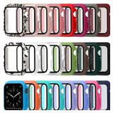 Sieral 24 Pcs Smart Watch Screen Protector Watch Bumper Case Hard Pc Case with Tempered Glass Screen Protective Cover Compatible with Iwatch for Men Women, Assorted Colors (45mm)