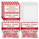 Faccito 24 Pcs Christmas Candy Cane Puzzle Bag Gift Santa