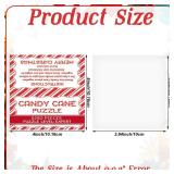 Faccito 24 Pcs Christmas Candy Cane Puzzle Bag Gift Santa