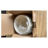 Napco Fern Leaf Vines 3.75 x 3.75 x 3.25 inches Beige on White Ceramic Flower Succulent Plant Pot Planter Container Holder, Indoor Outdoor Garden DÃ©cor