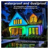 INZIDOL Permanent Outdoor Lights,200FT RGB Eave Light,IP67 Waterproof Lighting for House,Smart LED with App/Remote Control for Outdoor Decor,Garden Decor,Party,Holiday