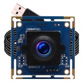 ELP 8mp USB Camera Wide Angle with 180degree Fisheye Lens 4K Embedded Webcam Board for Computer 2448P CMOS IMX179 UVC USB2.0 Video Industrial PC Camera for Machine Vision