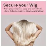 MILANO COLLECTION Lace Wig Grip Cap for Women, Adjustable Wig Caps for Women Non Slip with Headband to Secure Lace Top Perfectly in Place, One Size Fits All, Nude