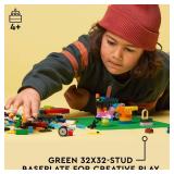 LEGO Classic Green Baseplate, Square 32x32 Stud Foundation to Build, Play, and Display Brick Creations, Great for Grassy Nature Landscapes, 11023, 4+