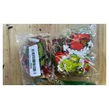 36 Pcs Christmas Tree Decorations, Double-Sided Wood Christmas Tree Hanging Ornament with Green Monster Stole Christmas Theme, Festive Home Indoor Decorations