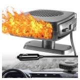 Car Heater,12V 200W Portable Car Heater for Vehicle Portable Heater for Car Windshield Defogger and Defroster Plug into Cigarette Lighter for Car RV SUV (Large)