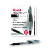 Pentel RSVP Mini Ballpoint Pen, (1.0mm) Medium Line, Black Ink, Box of 12 (BK91MNA-A)