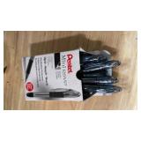 Pentel RSVP Mini Ballpoint Pen, (1.0mm) Medium Line, Black Ink, Box of 12 (BK91MNA-A)