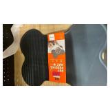 Pet Feeding Mat - Black Bone Shape