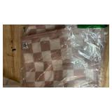 Tiny Twinkle Diaper Bag Organizing Pouches | 3 Pack Mess-Proof Clear Front Travel Organizer Bags & TSA Approved Toiletry Bag Set for Baby and Mom Essentials (Beige Checkers)